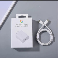 Google 30W Fast USB-C Adapter with FREE USB-C Cable (Pair)