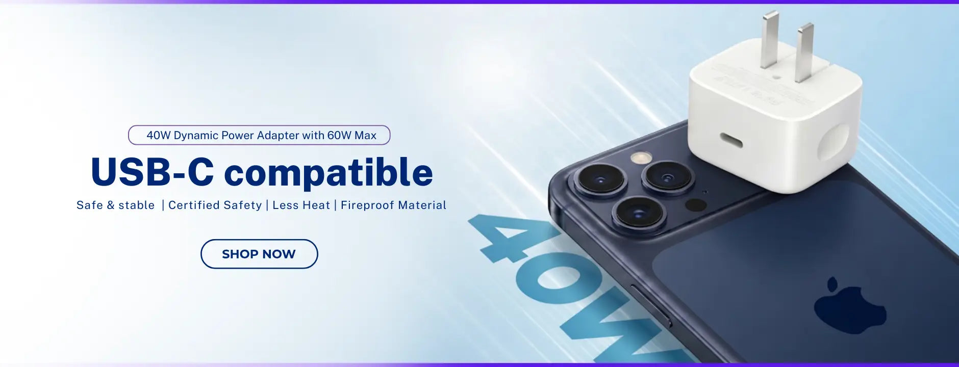 apple 40w dynamic power adapter banner